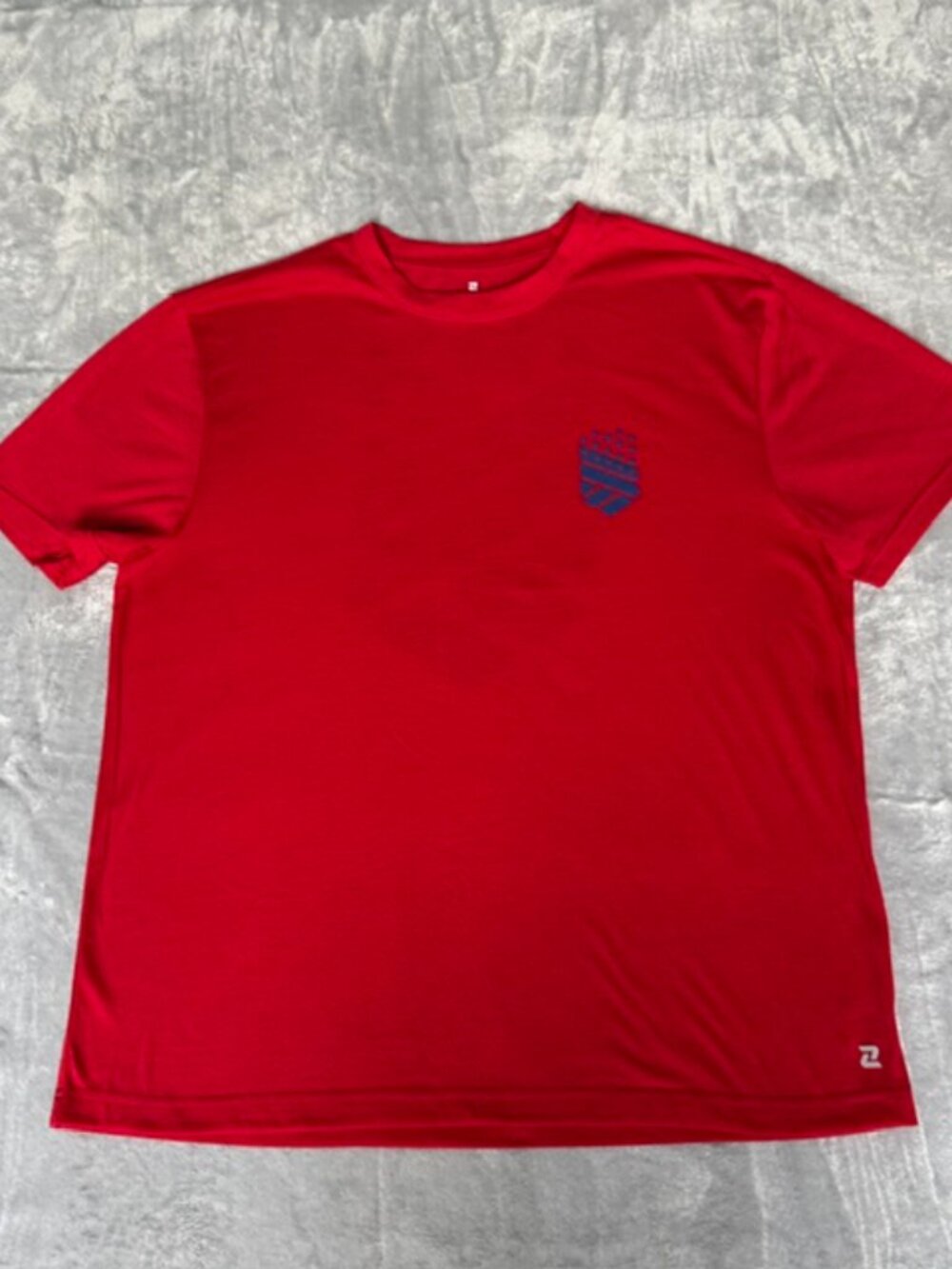 Zelos Mens M Red Performance Athletic Shirt Patriotic Graphic EUC